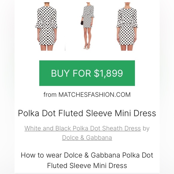 REDUCED💝 Dolce Gabbana black polka dots dress on a off white background! - Picture 13 of 17